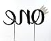 Handmade 1st Birthday Cake Topper Decoration - One With Crown - Double Sided Glitter Stock (black)