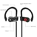 [Upgrade Version] Antimi Bluetooth Headphones,IPX7 Waterproof HD Stereo Sweatproof Earbuds for Gym Running Magnetic Earbuds Secure Fit Noise Cancelling Headset with Mic for Workout Earphones (Black)