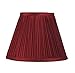 Urbanest Mushroom Pleated Softback Lamp Shade, Faux Silk, 5-inch by 9-inch by 7-inch, Burgundy, Spider Fitter