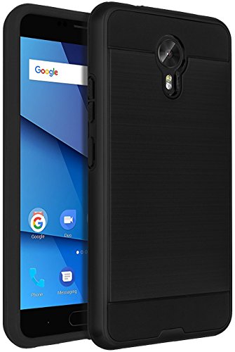 BLU Vivo 8 case,SLMY [Shock Absorption] Drop Protection Hybrid Dual Layer Armor Protective Case Cover for BLU Vivo 8-Black