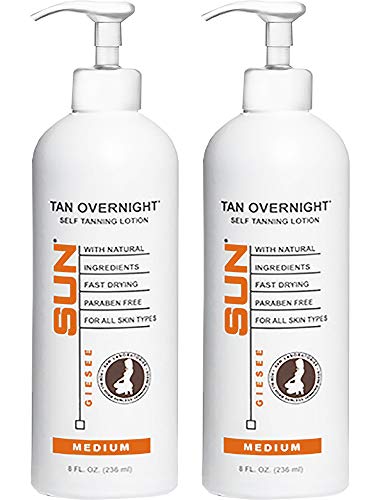 Sunless Tanning Lotion - Medium Self Tanner for Fair Skin (8 oz) - 2 Pack (Packaging May Very) - Thumbnail 6