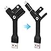 YowoSmart Short Lightning to USB Key Charger Cable 2-in-1 Dual Connectors MicroUSB Keychain Apple Mfi-Certified for iPhone 6s iPhone 6s Plus 5S, 5C, 5, Samsung Galaxy S6 S6 Edge S5 Note Edge Note 4