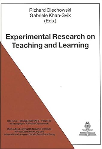 Amazoncom Experimental Research On Teaching And Learning - 
