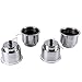 Amarine Made (Set of 4) 3 LED Blue Stainless Steel Cup Drink Holder with Drain & LED Blue Marine Boat Rv Camper
