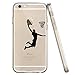 LEECOCO iPhone 6S Case, iPhone 6 Case Ultra Thin Clear Soft Transparent TPU Flexible Slim Skin Soft Cover for Apple iPhone 6 / 6S 4.7 inch, (Black Basketball Man)