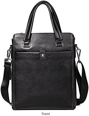 Men's Genuine Leather Tote Bag Vertical Simple Men's Bag  Business Laptop Bag