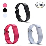 Ldaai Replacement Bands for Fitbit Flex, Fashion Adjustable Silicone Sport Wristband with Chrome Clasp and Fastener Buckle, Prevent Tracker Falling Off (No Tracker)