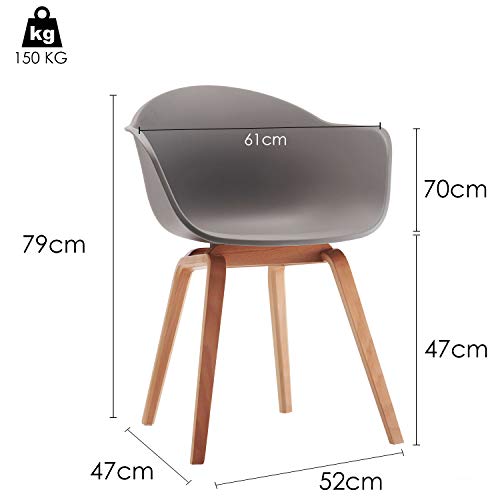Romeo-Set-da-2-sedie-da-lounge-in-stile-retro-ideali-anche-come-sedie-da-pranzo-materiale-Polipropilene-colore-grigio-43x80x53