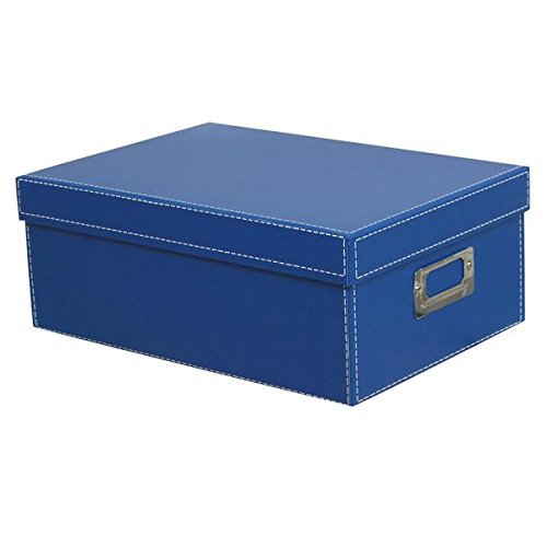KVD Photo Storage Boxes, for 4x6 5x7 Photos, DVDs, CDs & Negatives, Blue 4pk - Thumbnail 2