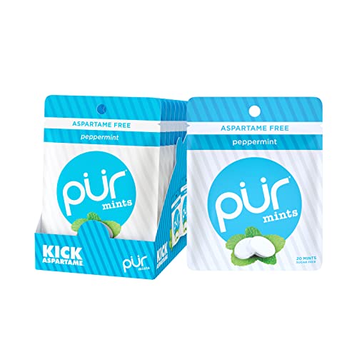 PUR Mints Sugar Free Mints 100 Xylitol Vegan, Aspartame Free, Gluten Free & Keto Friendly