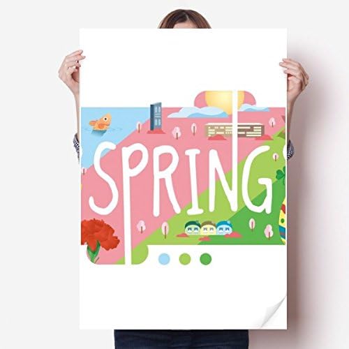 Diythinker 春シーズン イラスト Sale開催中 ステッカー デコレーション ウィンドウデカール プレイビル ポスター 壁紙