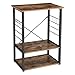 VASAGLE Vintage Kitchen Storage Shelf,Microwave Oven Stand with Metal Frame and 6 Hooks, Multifunctional Shelves in the Kitchen, Living Room, Wood Look, UKKS60X