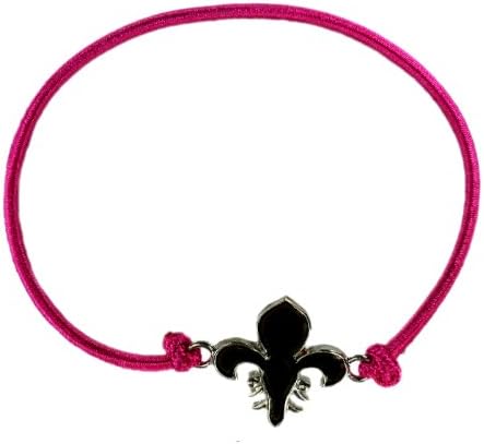 Fleur De Lis Charm Mood Bracelet - Dark Pink Bracelet With Color Changing Mood Fleur De Lis - Fashion Jewelry