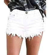 MODARANI Cut Off Denim Shorts for Women 