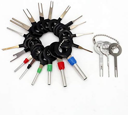 UTSAUTO Auto Terminals Removal Key Tool Set 21pcs Car Terminal Electrical Wiring Crimp Connectors Key Extractor Repair Tools Set Unknown Binding