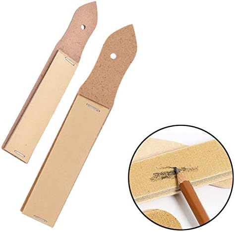 HpybestUK 2pcs/Set Art Painting Sandpaper Block For Pencil Sharpening Sketch Sandpaper Pencil Pointer Drawing Tool School Sets