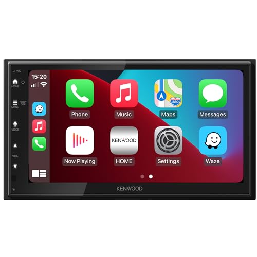 Kenwood DMX6523DABS - 17.3 cm WSVGA Moniceiver with DAB+/FM, Wireless CarPlay & Android Car, Apple & Android Wireless Mirroring, Bluetooth, Capacitive Touch Panel, DSP, 4 x 50 Watt, 3 x Pre-Out 2.5 V