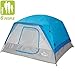 10' x 9' Toogh 6 Person Camping Big Horn Tent Waterproof Backpacking Double Layer Tents for Outdoor Sports -Center Height 74in [Blue] Provide Top Rainfly, Advanced Venting Design