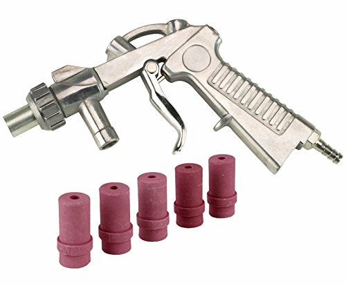 Blast Media Gun & (5) 5MM Nozzles for 25 60 90 Sandblast Cabinet