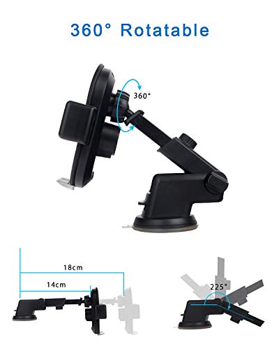 Wireless Car Charger Mount, NPET Automatic Clamping Car Mount, 10w/7.5w Qi Wireless Fast Charging Dashboard Air Vent Phone Holder