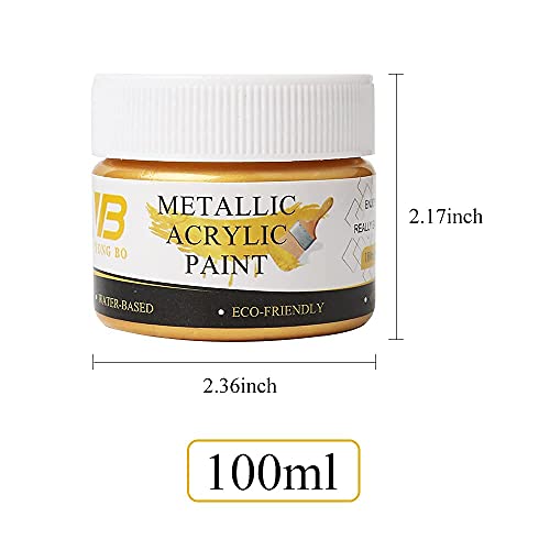 Acrylic Gold Paint, 100ml Metallic Gold Leaf Paint, Gold Paint for
