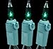 Novelty Lights 11 Feet 50 Bulbs Traditional Incandescent Mini Lights, Green on Green Wire with 2.5