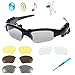 WONFAST Bluetooth Sunglasses Music Handsfree Headset Headphones for iPhone 6 /6 PLUS Samsung Bluetooth devices + Free Replaceable 3 Pair Lens (Yellow,Brown,Clear)