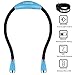 LEDGLE Rechargeable LED Book Light, Hands Free, USB Cable Included for Bed Reading or Read in Car, Flexible Arm, 4 Super Bright LED Bulbs, 4-Level Light Control(Light Blue-Upgrade) primary