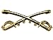 Cavalry Crossed Sabres Army 2 1/4 inch Width Hat or Lapel pin HON16003