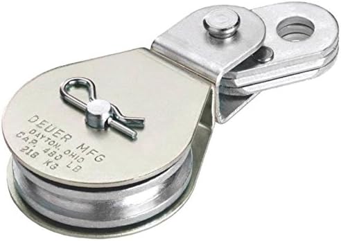 New Deuer Mfg Db15e 1 1/2 Swivel Eye 3/16 Cable Block Pulley 460 Lb Usa 6276521