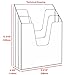 Acrimet Vertical Triple File Folder Holder Organizer, File Sorter (Plastic) (Clear Smoke Color)