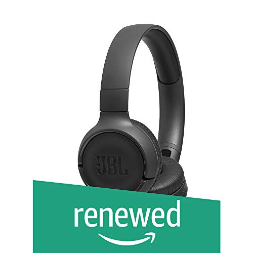 (Renewed) JBL Tune 500BT Powerful Bass Wireless On-Ear Headphones with Mic (Black)
