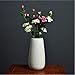 D'vine Dev 10 Inch Textured White Elegant Oval Ceramic Vase for Flowers, Home Décor Vase with Design Box, VS-LD-B-1