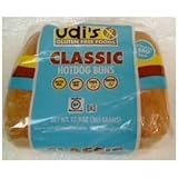 Udi's Gluten Free Classic Hotdog Buns 12.9 oz. - case of 6 (6 buns per pack)