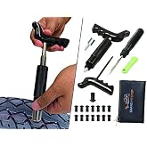 GRAND PITSTOP 20 Pcs Tubeless Tire Puncture Repair Kit with Mushroom Plug for Tyre Punctures and Flats on Cars, Motorcycles, ATV, Trucks &amp; Tractors (15 Mushroom Plugs)