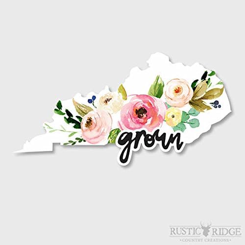 Kentucky State, Kentucky Decal, Kentucky Sticker, Kentucky Art, Kentucky Map, Flower Stickers, Yeti Decal, Yeti Stickers, Laptop Stickers