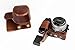MINICO Full Protection Bottom Opening Version Protective PU Leather Camera Case Bag with Tripod Design Compatible For Sony ILCE6000 a6000 with 16-50 mm lens Dark Brown