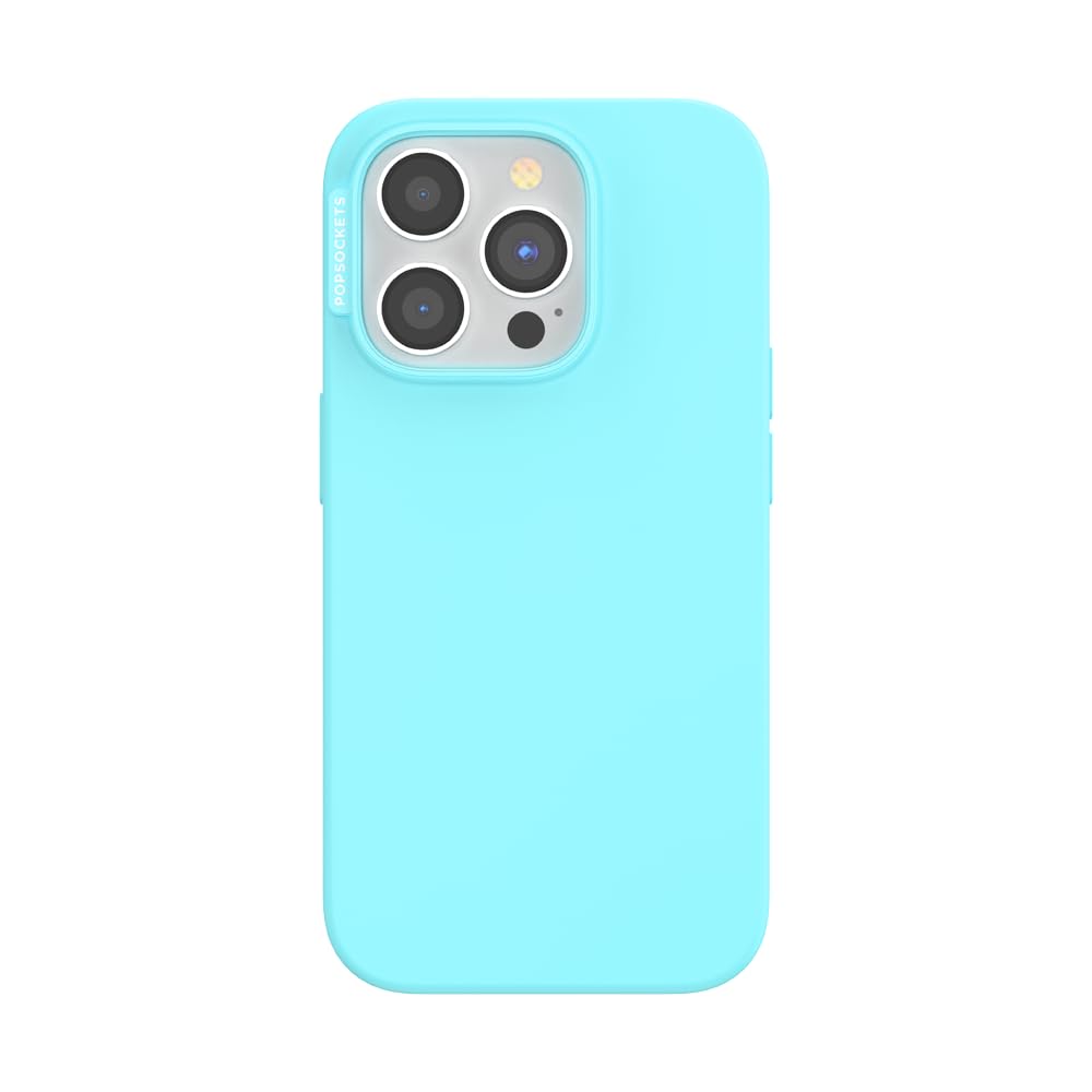 PopSockets iPhone 15 Pro Case Compatible with MagSafe, Phone Case for iPhone 15 Pro, Wireless Charging Compatible, Case Only - Butterfly Pea Blue
