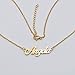 HUAN XUN Personalized Customized Name Initial Necklace Monogrammed Words Gold Silver Rose Gold Girl's Jewelry