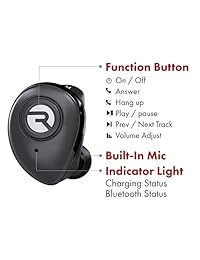 Raycon E50 True   Auriculares inalámbricos con cancelación de ruido, con funda de carga