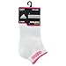 adidas Youth Kids-Girl's Superlite Low Cut Socks (6 Pair), White/Solar Pink/Solar Green/Solar Blue/Vivid Pink, Small, (Shoe Size 9C-1Y)