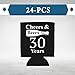 Shop4Ever Cheers & Beers To 30 Years Can Coolie ~ 30th Birthday Party 1990 Thirtieth Anniversary Beer Can Sleeve Coolers ~ (30 Yrs, Blk, 24 Pk)