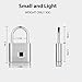 Fingerprint Padlock,Smart Keyless Biometric Thumbprint Padlock,Ultra Light Fingerprint Lock with USB Charging,Portable Security Thumbprint Lock for Locker,Office,Backpack,Luggage Suitcase