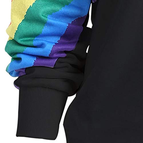 image for GOVOW Casual Long Sleeve Shirts Women Clearance Sale Loose Rainbow Pri