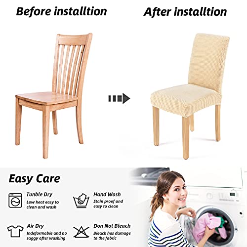 Dining Room Chair Cover Stretch Dining Chairs Covers Dinning Parsons Slipcovers | Beige