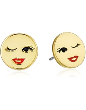 Winking Emoji Stud Earrings