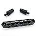 MENSANL Black Roller Saddles Tune-O-Matic Bridge for Les Paul LP Guitar Good for Bigsby