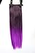 KISSPAT Purple Fashion Ombre Dip Dyed Straight Hair Extension, Synthetic Clip In Hair Extensions, 5 Clips , 23-24 inches Long