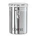 Oggi 62-Ounce Brushed Stainless Steel "Coffee" Airtight Canister with Acrylic Lid primary
