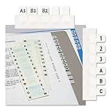 Easy-To-Read Self-Stick Index Tabs, A-Z Tab Titles, 104 Tabs/Pack (RTG31005)